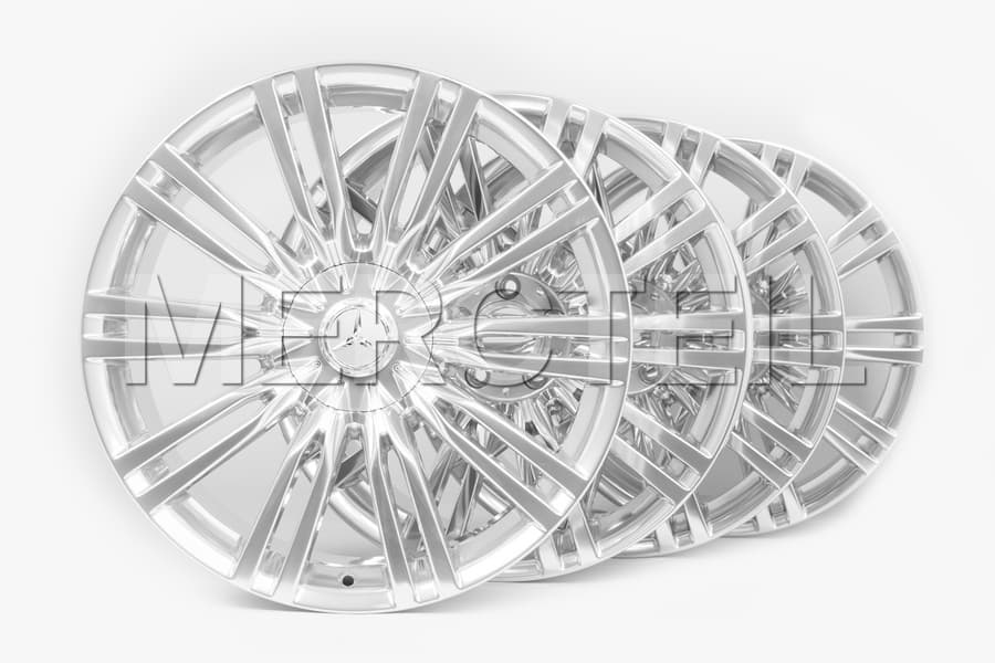 10 Double Spokes Silver Forged Rims S Class 20 Inch W223 Genuine Mercedes Benz preview 0