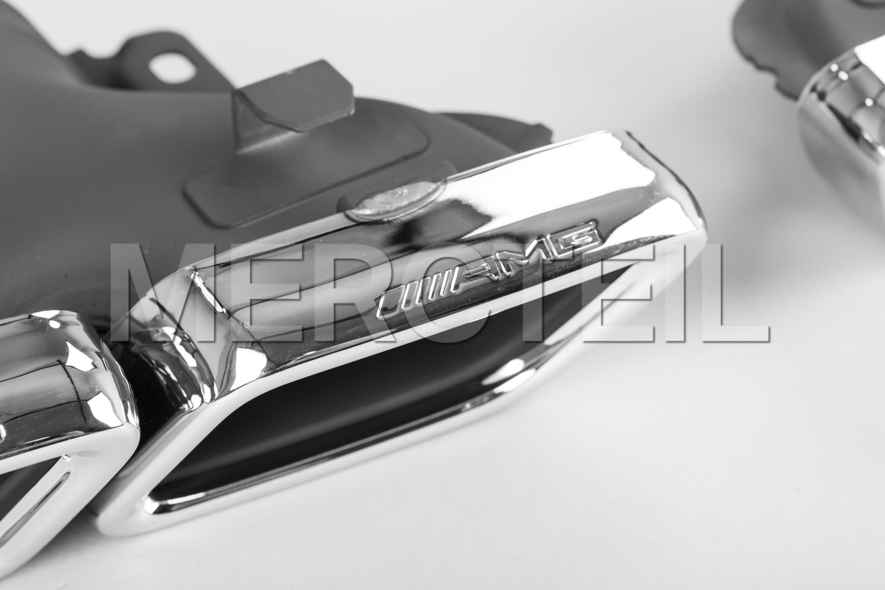 63 AMG Chrome Exhaust Tips Genuine Mercedes AMG (part number: A2054900427)