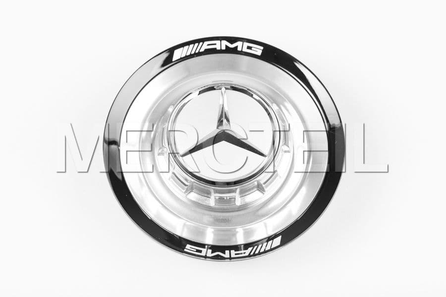 Amg Hub Cap - With Amg Emblem - Silver/Black - 2019-2022 Mercedes-Benz  (000-400-16-00)