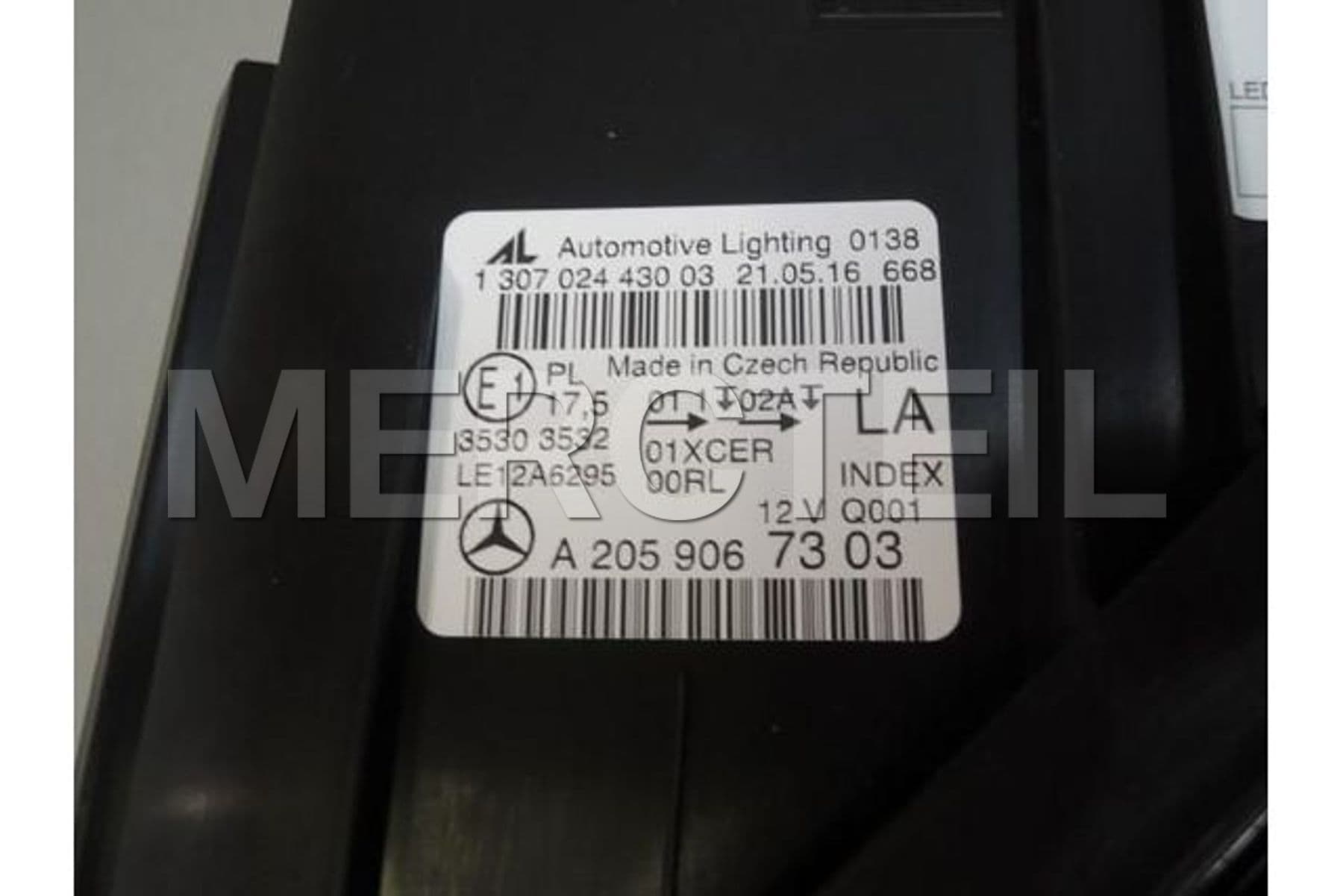 A2059067303 MERCEDES-BENZ LAMP UNIT