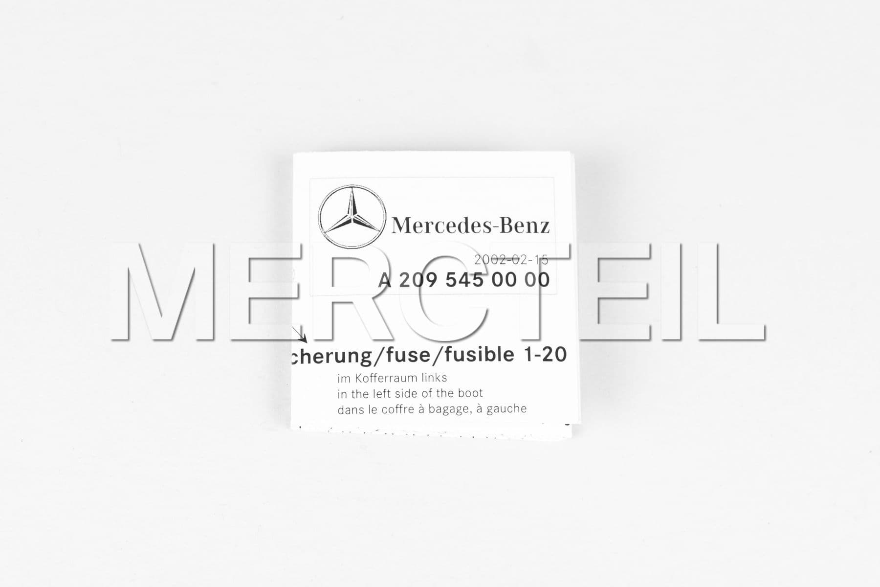 A2095450000 MERCEDES-BENZ BZEICH.STREIFEN