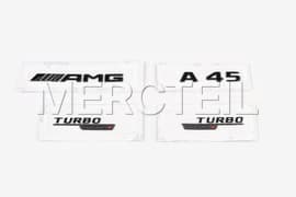 A45 AMG Model Black Logo Decals Kit W177 Genuine Mercedes AMG