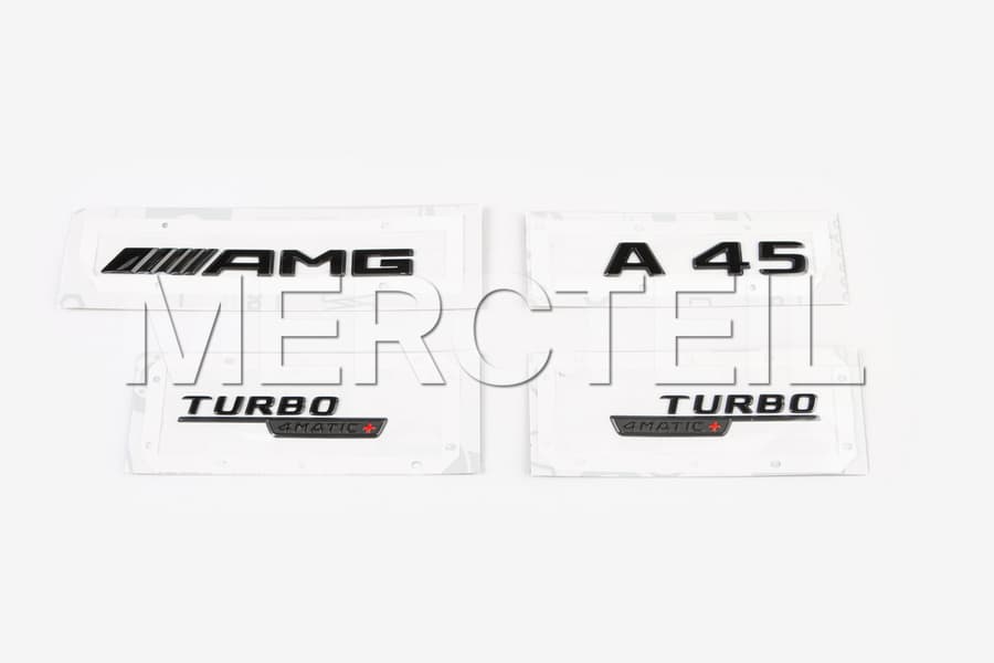 A45 AMG Model Black Logo Decal Kit W177 Genuine Mercedes AMG preview 0