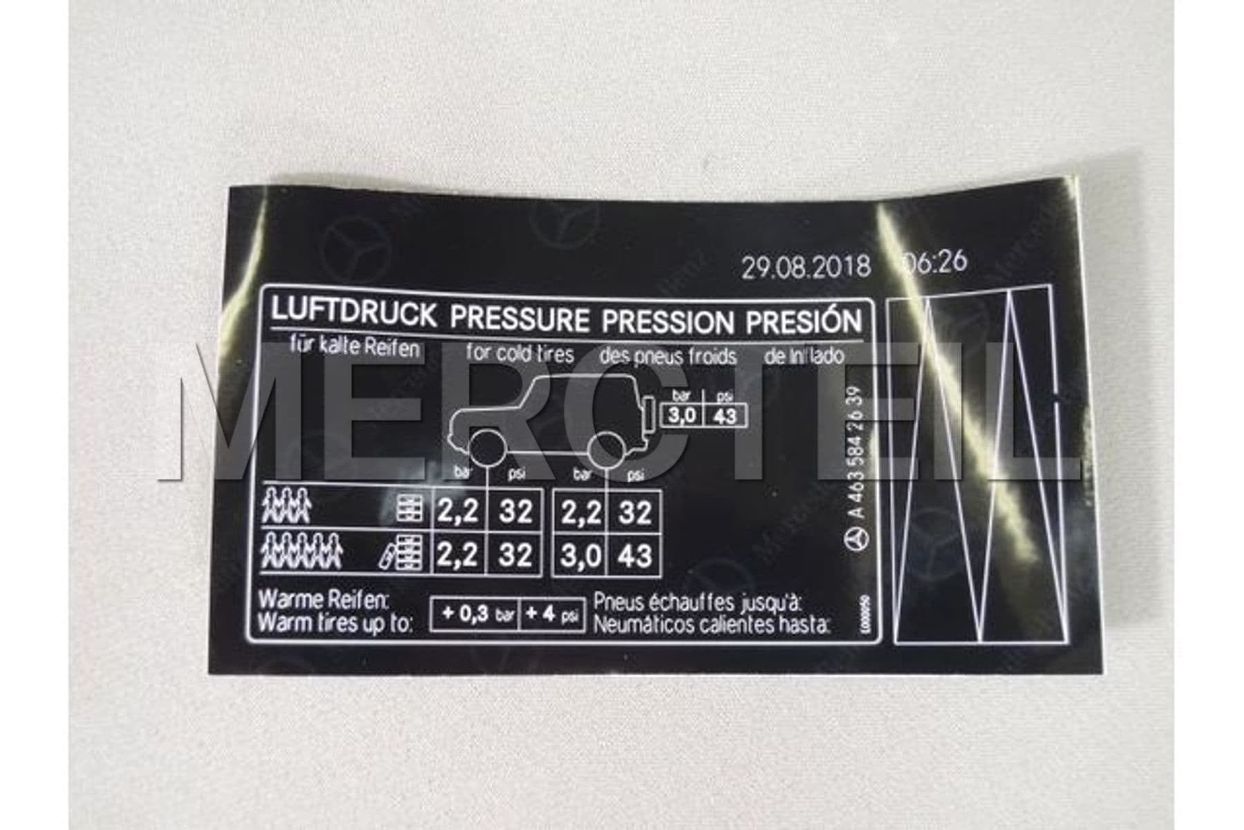 A4635842639 MERCEDES-BENZ PLATE