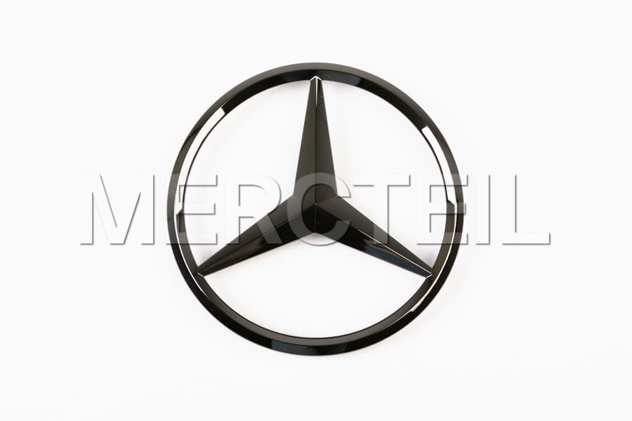 A Class V177 Sedan Trunk Star Badge - Black Night Package Genuine Mercedes AMG preview 0