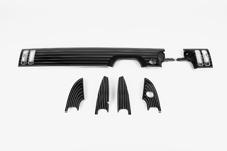S-Class Black Piano Lacquer Wood Interior Trims 223 LHD RHD 