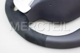 AMG Leather Black Steering Wheel with Alcantara Insections for S Class W222; A22246030039G60, A2224603003.