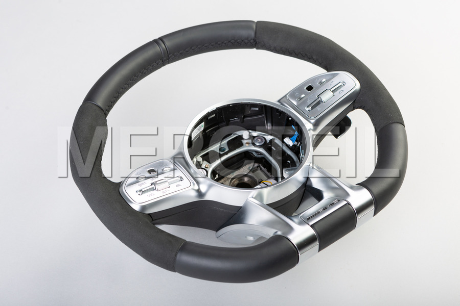 AMG Black Leather Alcantara Steering Wheel
