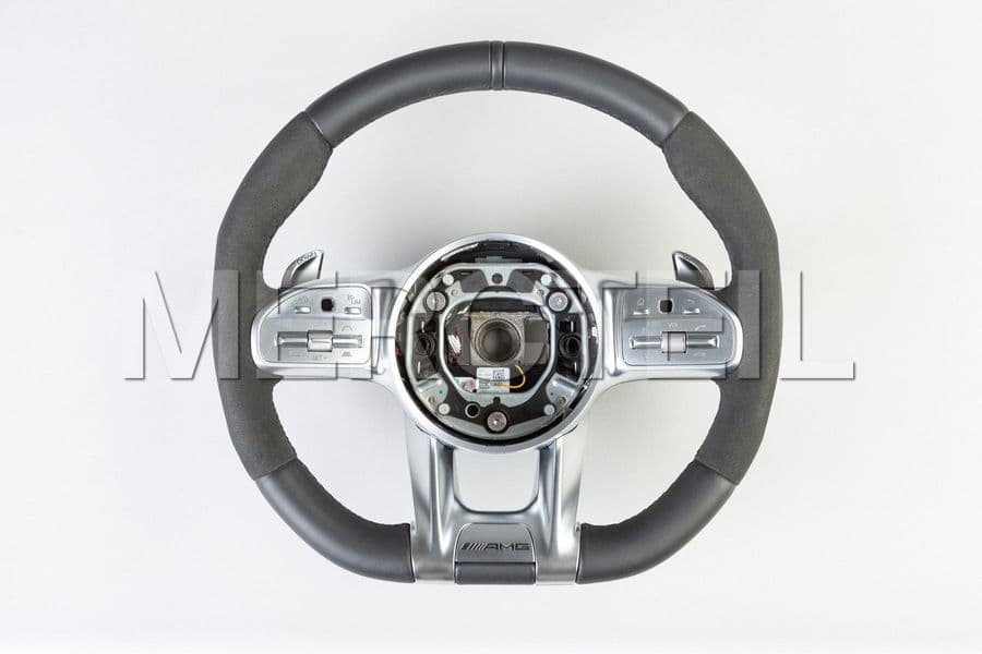 AMG Black Leather Alcantara Steering Wheel
