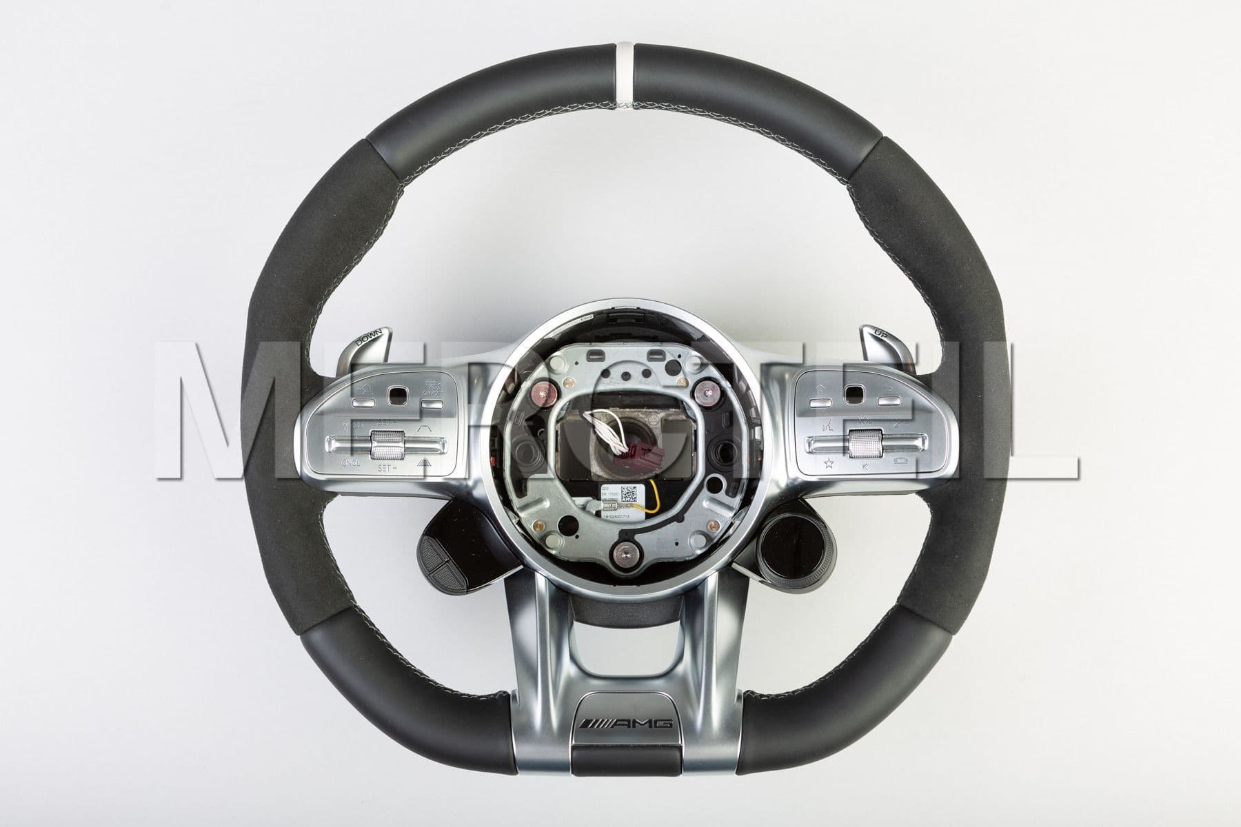 AMG Black Leather Alcantara Steering Wheel With Switch Panels