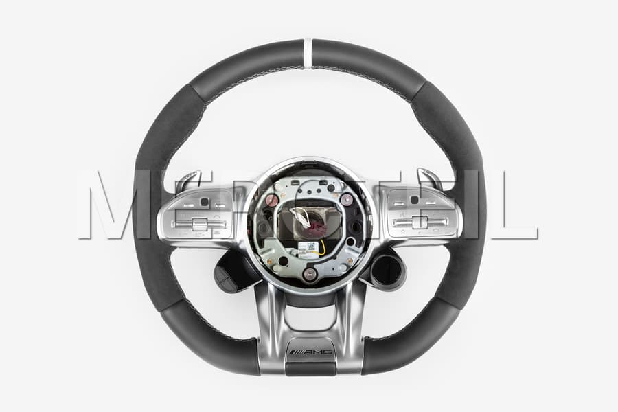 AMG Black Leather Alcantara Steering Wheel With Switch Panels preview 0