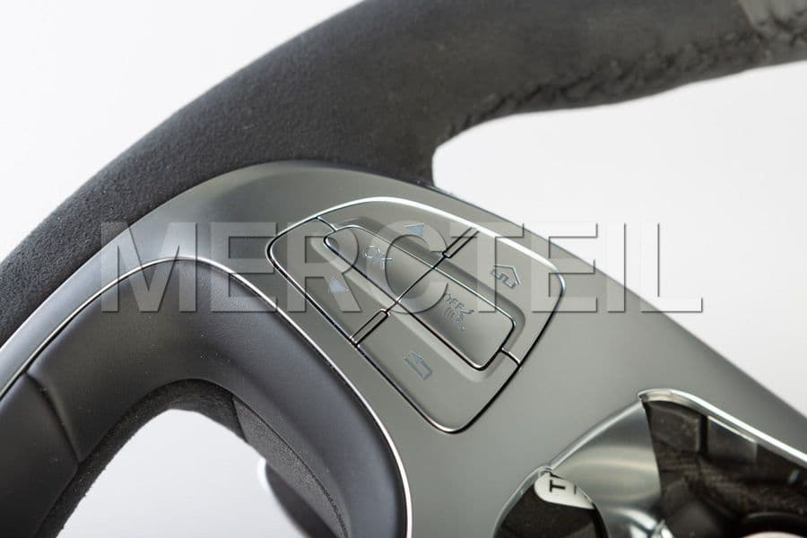 AMG Black Leather Steering Wheel with Alcantara Trims for SClass