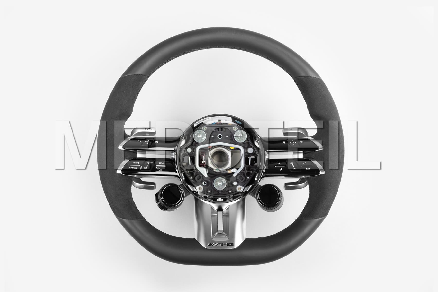 AMG Black Steering Wheel with Switch Panels Genuine Mercedes AMG (Part number: A09946064109A84)