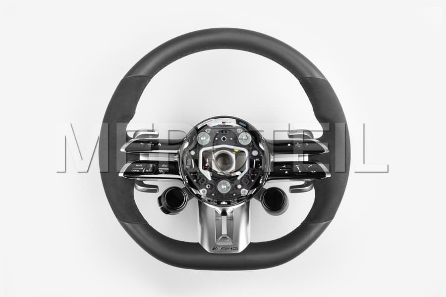 AMG Black Steering Wheel with Switch Panels Genuine Mercedes AMG preview 0