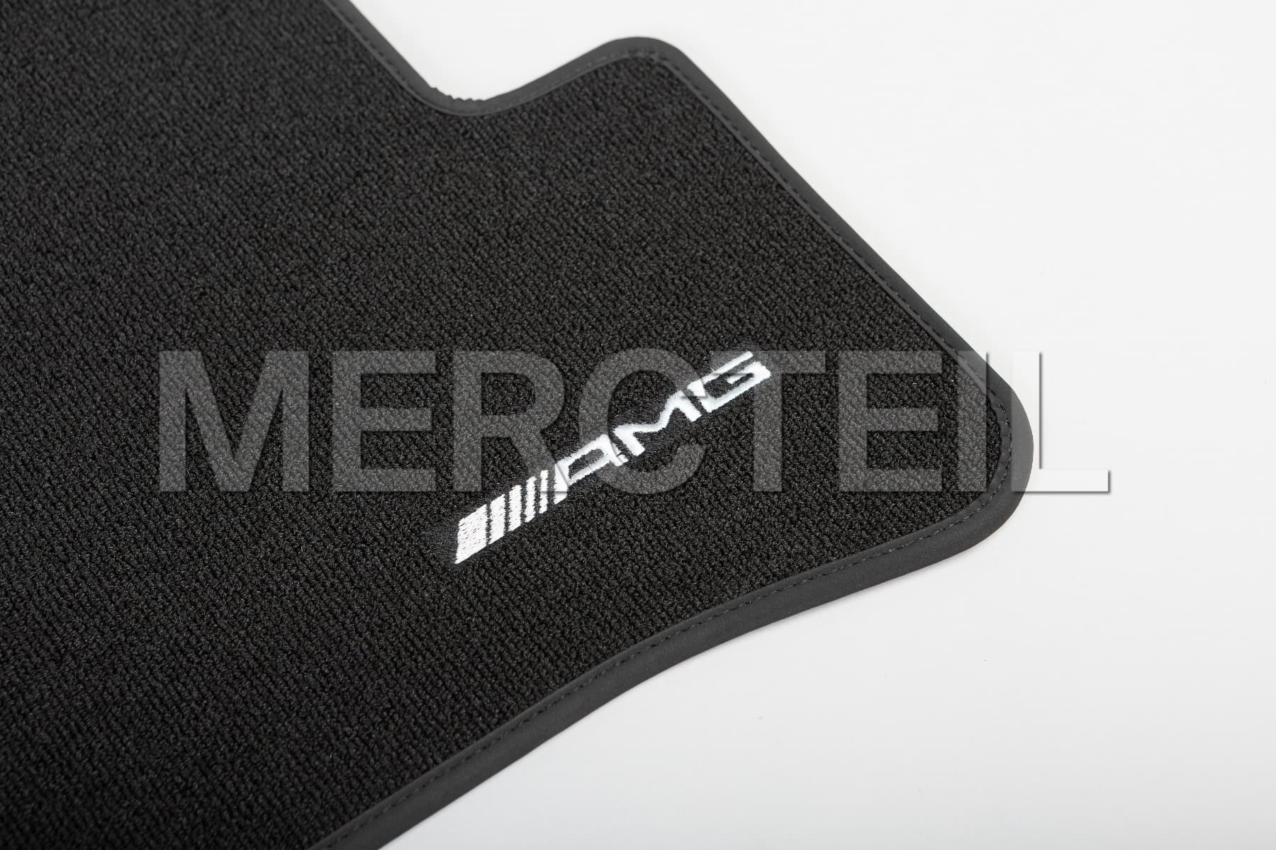 AMG Black Velour Floor Mats Set Genuine Mercedes AMG (part number: A17668068019A84)
