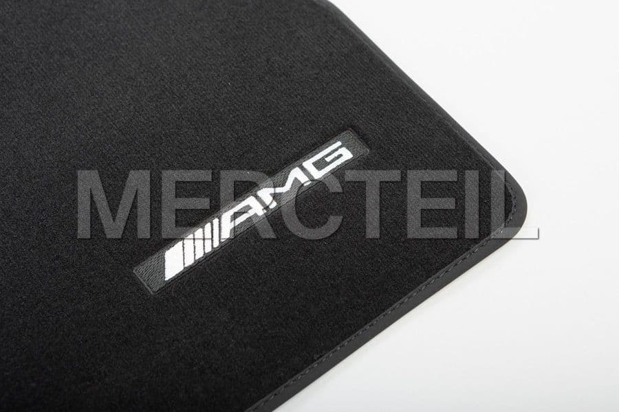 AMG Black Velour Floor Mats With Black Stitching for G-Class