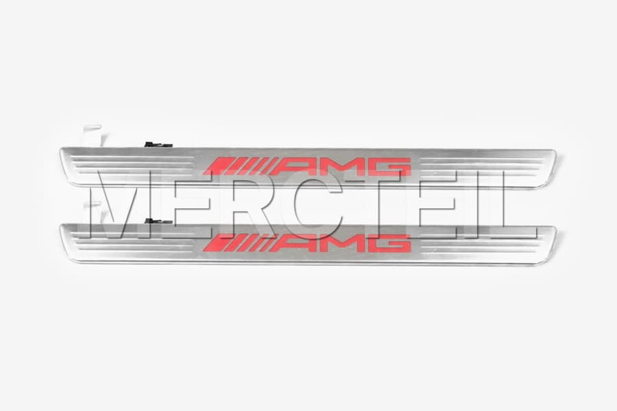 AMG Edition 55 Interchangeable Illuminated Door Sill Covers Red A Class W177 / V177 Genuine Mercedes AMG preview 0