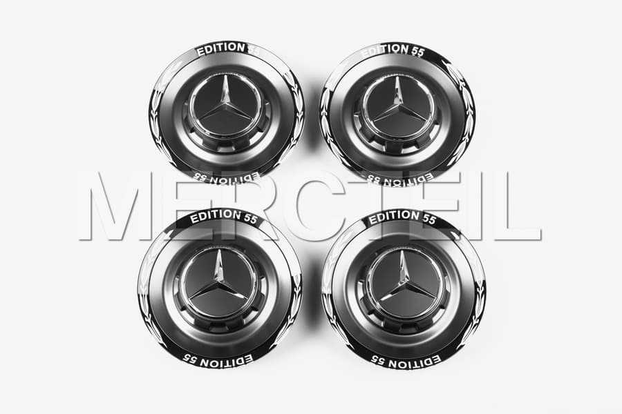 AMG Edition 55 Logo Black Hubcaps Genuine Mercedes AMG preview 0