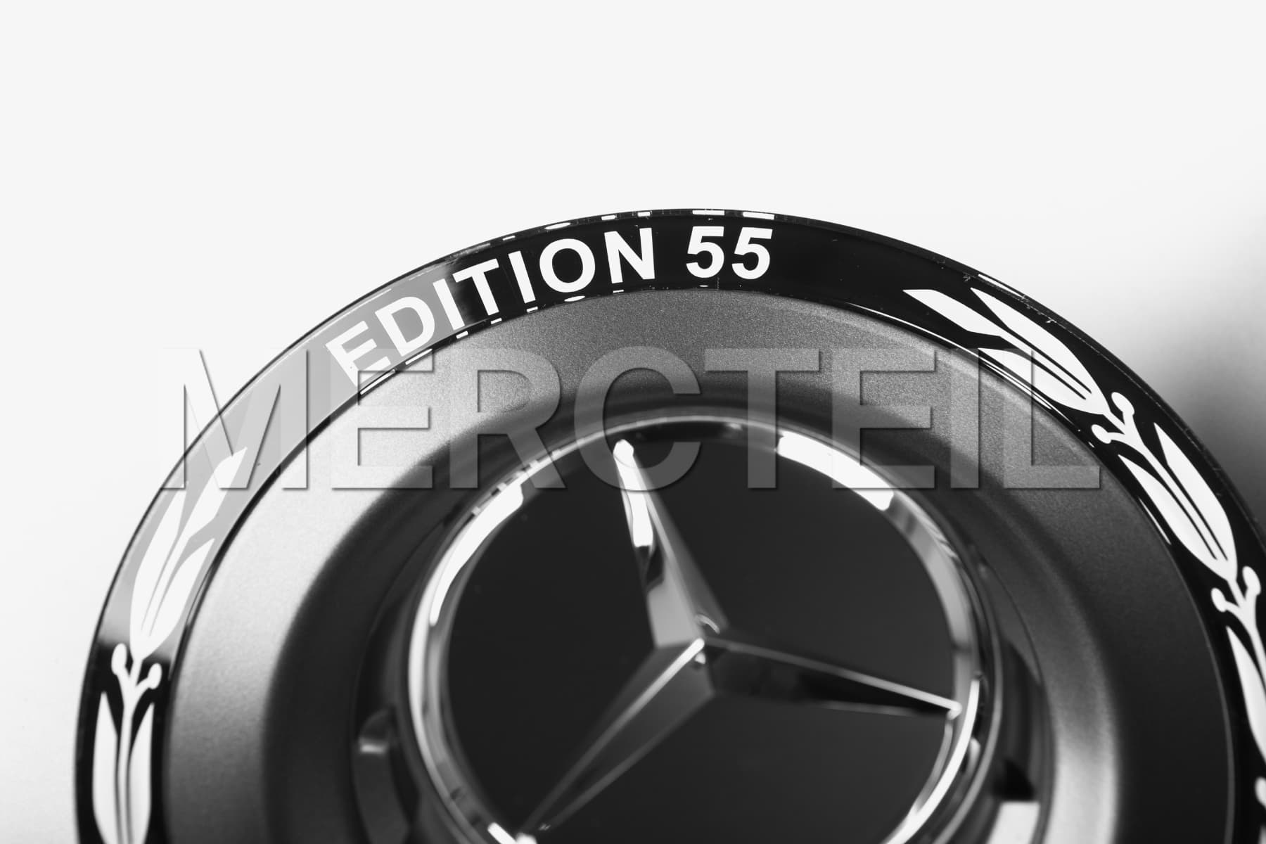 AMG Edition 55 Logo Black Hubcaps Genuine Mercedes-AMG (Part number: A00040058007269)