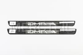 AMG Exchangeable Black Covers for Illuminated Door Sills Genuine Mercedes AMG (part number: A1776804507)