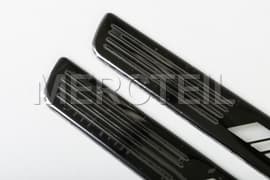 AMG Exchangeable Black Covers for Illuminated Door Sills Genuine Mercedes AMG (part number: A1776804507)