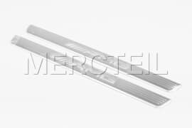 AMG Exchangeable Silver Covers for Illuminated Door Sills Genuine Mercedes AMG (part number: A1776804307)