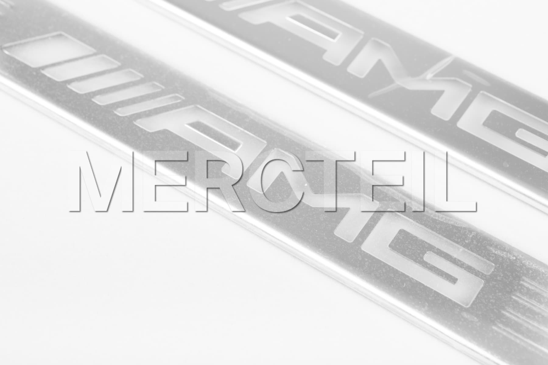 AMG Exchangeable Silver Covers for Illuminated Door Sills Genuine Mercedes AMG (part number: A1776804307)