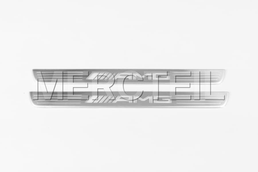 AMG Exchangeable Silver Covers for Illuminated Rear Door Sills Genuine Mercedes AMG preview 0
