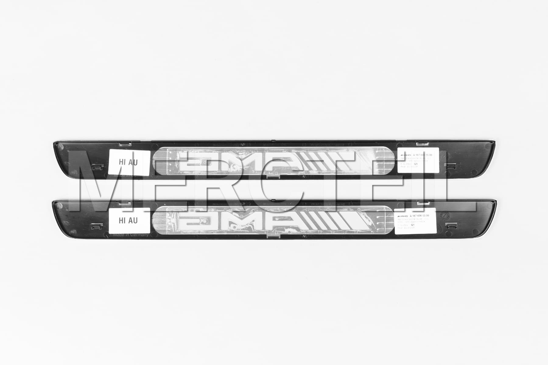 AMG Silberne Austauschbare Abdeckungen für Beleuchtete Hintere Türschweller Original Mercedes-AMG A1676805811