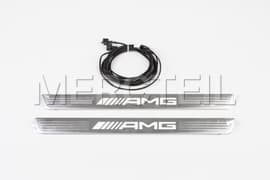 AMG Fronttür beleuchtete Einstiegsleisten Umbausatz Original Mercedes-AMG (Teilenummer: A1666809101)