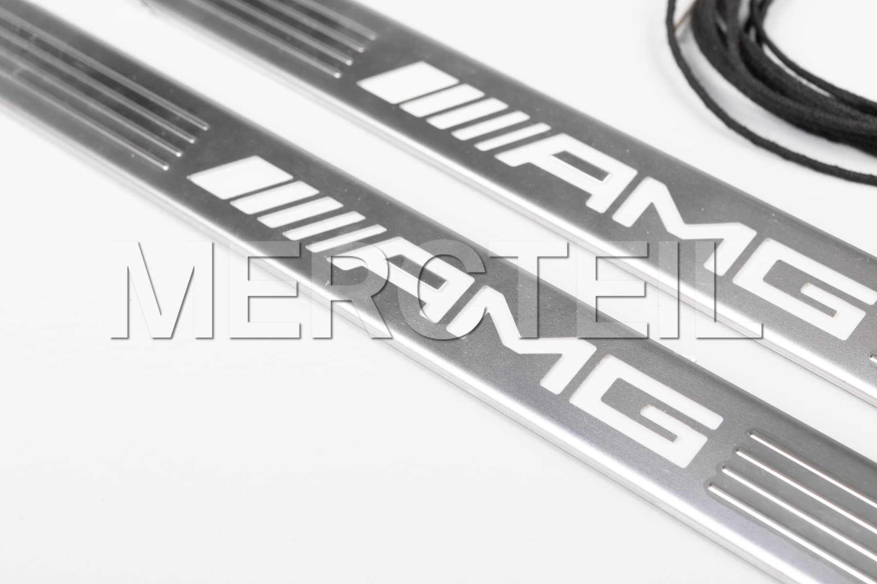 AMG Front Door Illuminated Door Sill Covers Conversion Kit Genuine Mercedes-AMG (Part number: A1666809101)