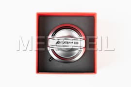 AMG Fuel Filler Cap Chrome with Red Inserts Genuine Mercedes-AMG (Part number: A0004703301)