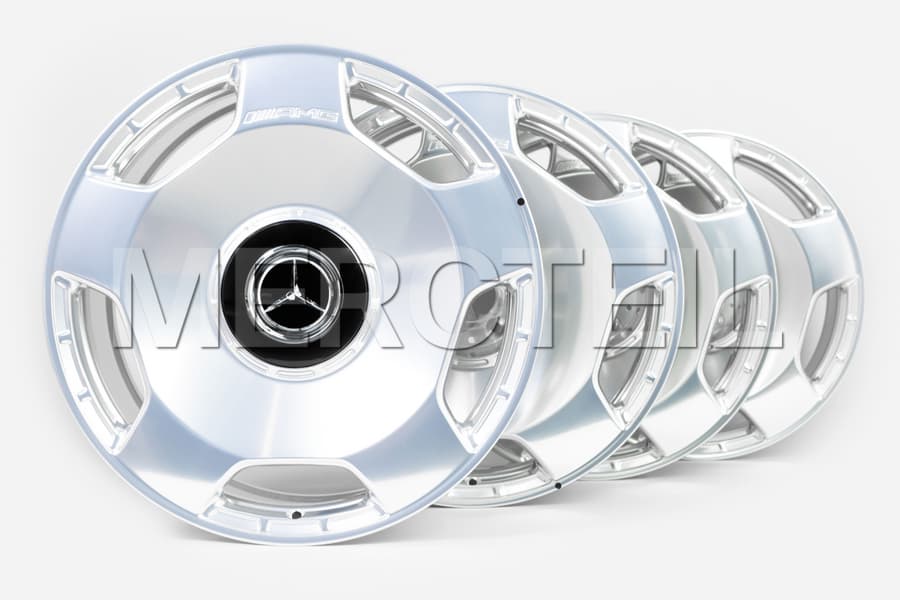AMG G Class 5 Hole Silver Polished Forged Rims R22 W463A Genuine Mercedes AMG preview 0