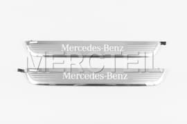 AMG GT 4-Door Illuminated Door Sill Panels U45 Mercedes-Benz Logo Set X290 Genuine Mercedes-Benz A2576804602, A2576804702