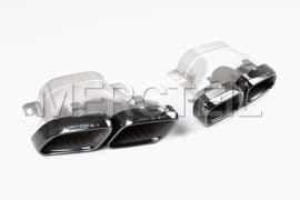 GT63 AMG Black Exhaust Tips Night Package C192 Genuine Mercedes-AMG A0004903000,A0004903100