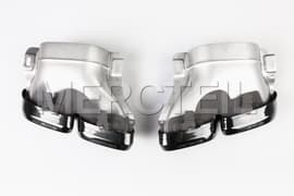 GT63 AMG Black Exhaust Tips Night Package C192 Genuine Mercedes-AMG A0004903000,A0004903100