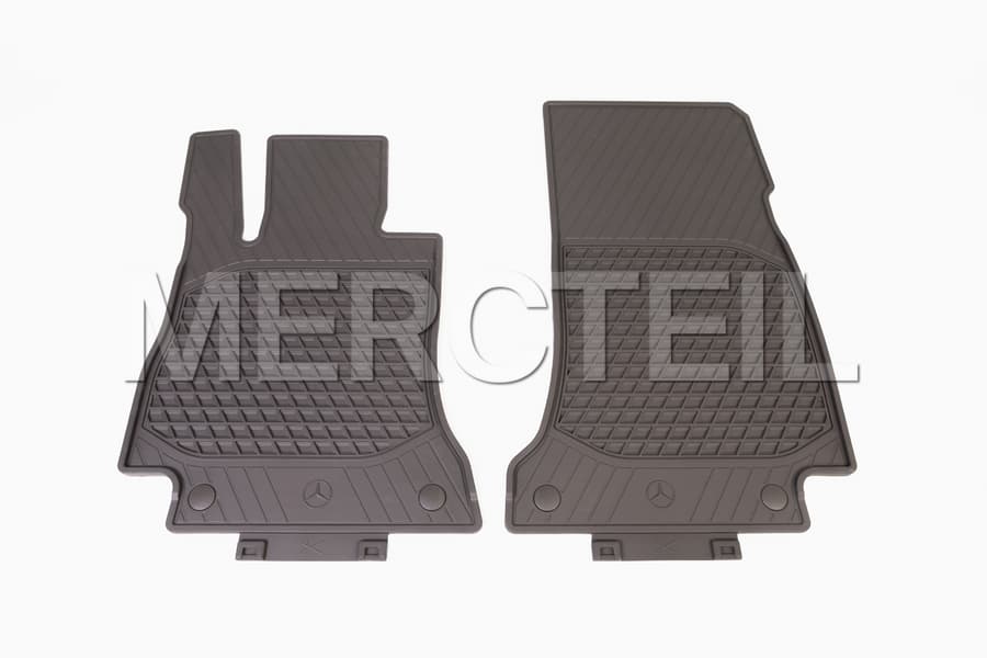 AMG GT All Season Espresso Brown Rubber Front Floor Mats Set LHD/RHD X290 Genuine Mercedes Benz preview 0