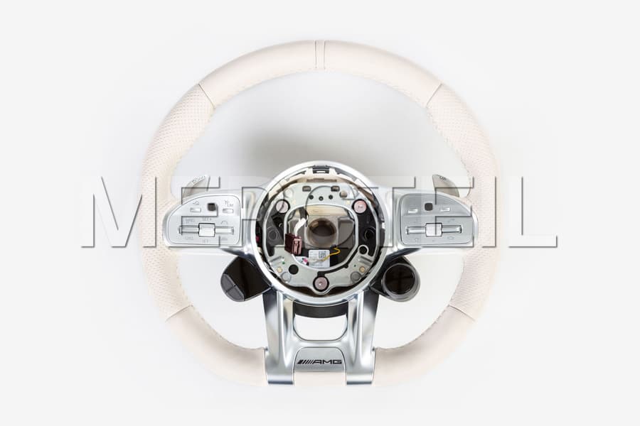 AMG GT Beige Steering Wheel Leather with Switch Panels C190 Genuine Mercedes AMG preview 0