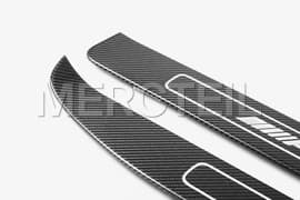 AMG GT Carbon Door Sill Panels Kit A190/C190 Genuine Mercedes-AMG A1976840921, A1976841021