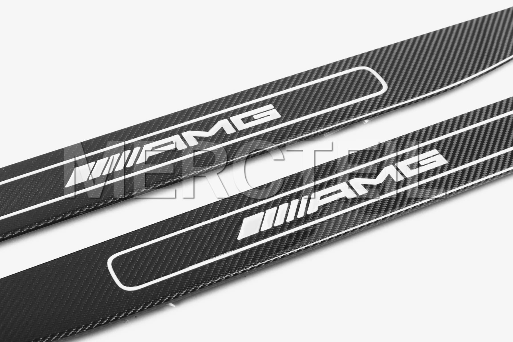 AMG GT Carbon Door Sill Panels Kit A190/C190 Genuine Mercedes-AMG A1976840921, A1976841021