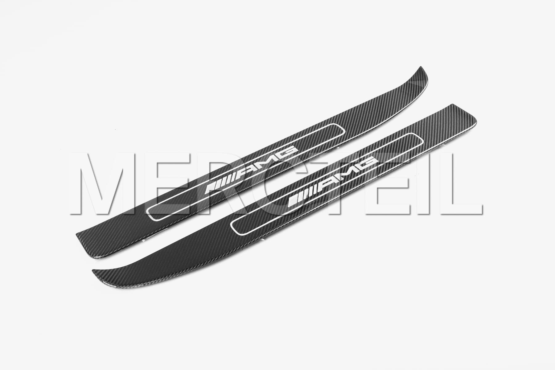 AMG GT Carbon Door Sill Panels Kit A190/C190 Genuine Mercedes-AMG A1976840921, A1976841021