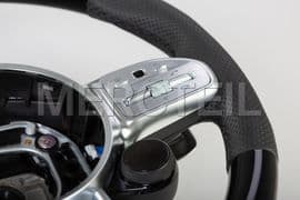 AMG Black Leather Steering Wheel Piano Black; A0994640005 9E38, AMG GT C190.