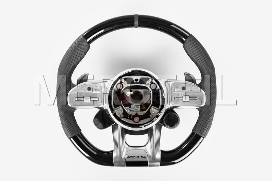 AMG GT Piano Black Steering Wheel with Switch Panels Genuine Mercedes AMG preview 0