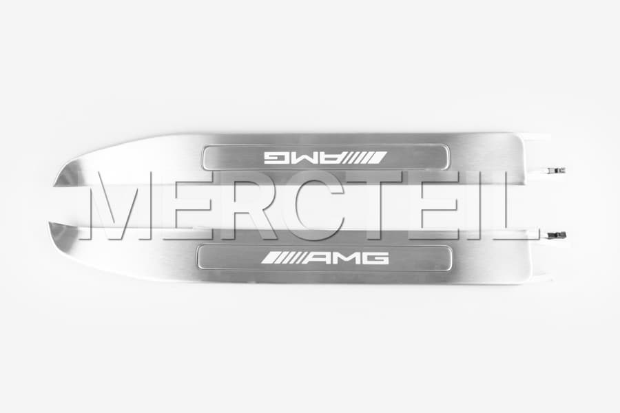 AMG GT Silver Door Sills Illuminated Genuine Mercedes AMG preview 0
