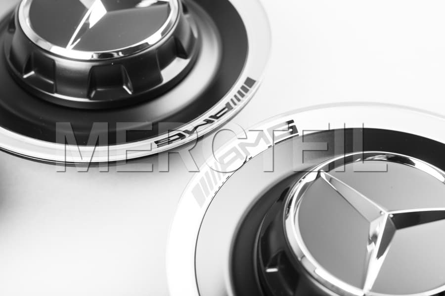 AMG Logo Schwarze Radnabenabdeckung Satz Original Mercedes-AMG 