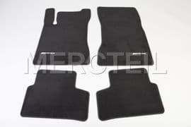 AMG Logo Black Velour Floor Carpets Genuine Mercedes-Benz (Part number: A24768097019J74)