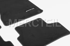 AMG Logo Black Velour Floor Carpets Genuine Mercedes-Benz (Part number: A24768097019J74)
