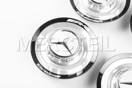 AMG Logo Dark Platinum Hubcaps Genuine Mercedes-AMG (part number: A00040064007952)