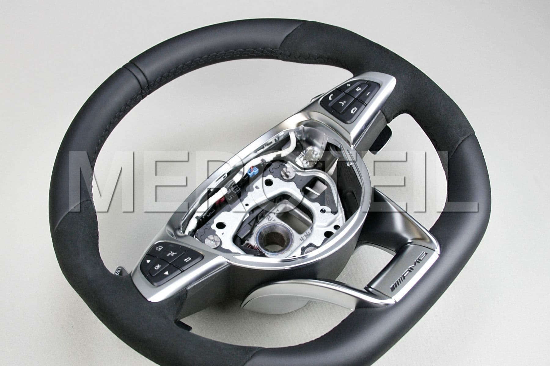 AMG Performance Black Alcantara/Leather Steering Wheel (part number: 	
A16646016189E38)