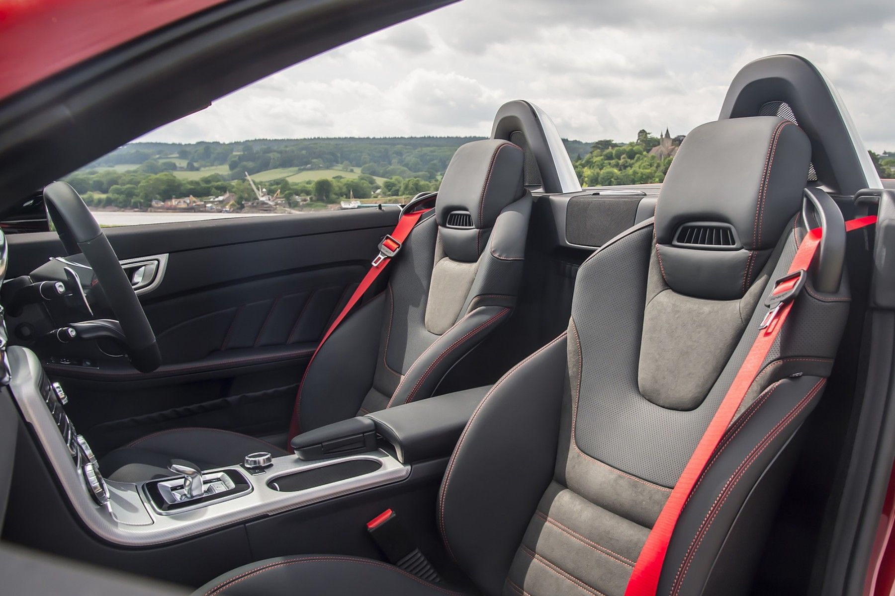 AMG Red Drivers Seat Belts for SLCClass